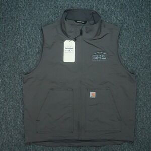 Carhartt‎ Vest Mens Extra Large Gray Rain Defender Super Dux Softshell Zip NWT